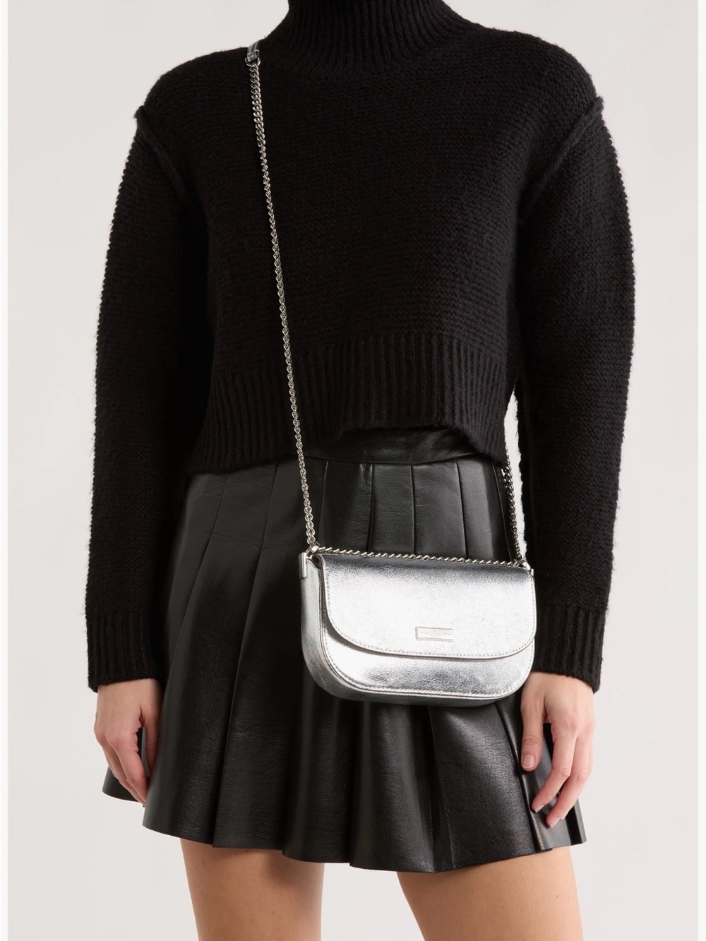 New with tags, Kate Spade New York Krista metallic chain flap crossbody bag
